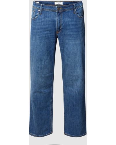 Jack & Jones PLUS SIZE Jeans im 5-Pocket-Design Modell 'GLENN' - Blau