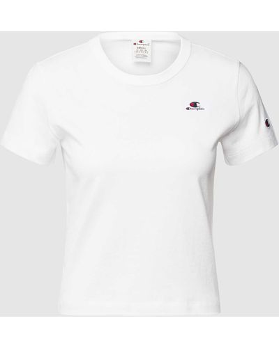Champion T-Shirt mit Label-Patch - Weiß