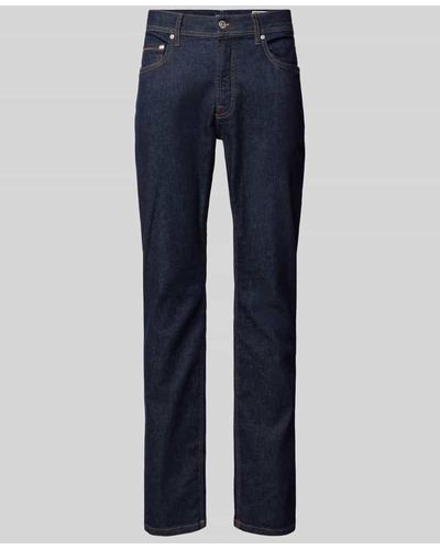 Hechter Paris Regular Fit Jeans in unifarbenem Design Modell 'BELFORT' - Blau