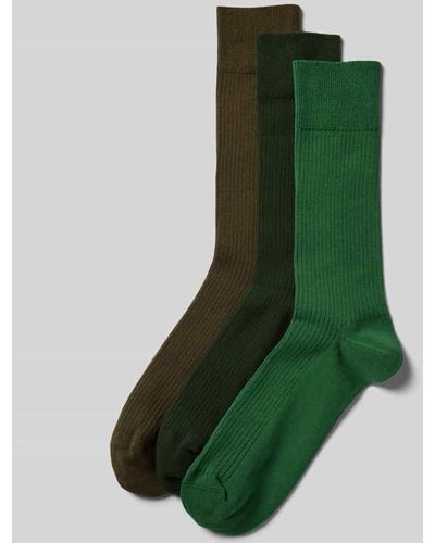 DillySocks Socken mit Strukturmuster im 3er-Pack - Grün