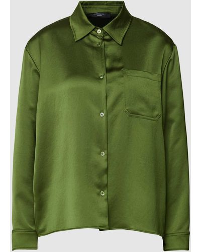 Weekend by Maxmara Overhemdblouse Met Borstzak - Groen