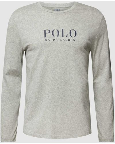 Polo Ralph Lauren Longsleeve mit Label-Print - Grau