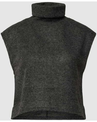 Vero Moda Strickshirt mit Rollkragen Modell 'BLIS' - Schwarz