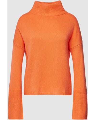Herzensangelegenheit Gebreide Pullover Met Opstaande Kraag - Oranje