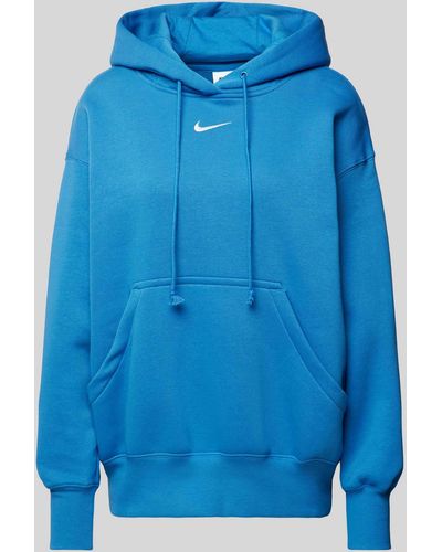 Nike Oversized Hoodie mit Kapuze - Blau