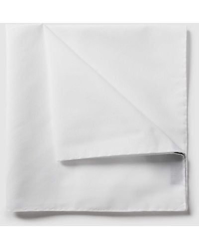 BOSS Einstecktuch mit Label-Detail Modell 'Pocket Square' - Weiß