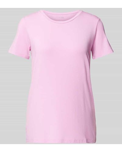 Schiesser T-Shirt im unifarbenen Design Modell 'Mix+Relax' - Pink