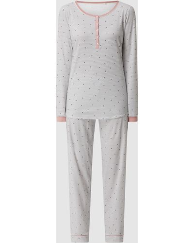 CALIDA Modern Fit Pyjama aus Jersey - Grau