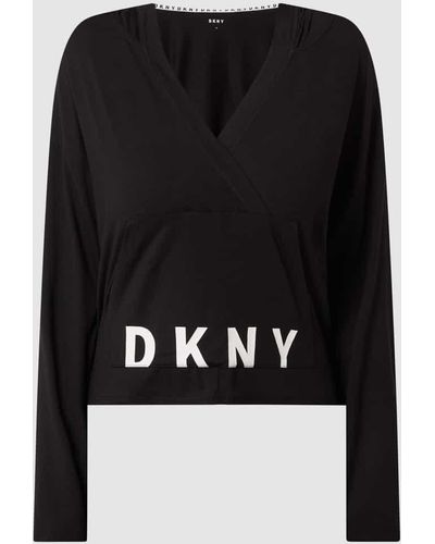 DKNY Hoodie mit Stretch-Anteil - Schwarz