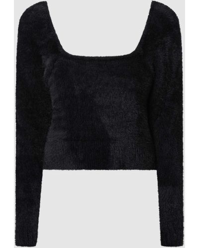 ONLY Pullover Met Vierkante Hals, Model 'piumo' - Zwart