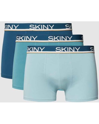 SKINY Trunks mit Label-Details im 3er-Pack - Blau