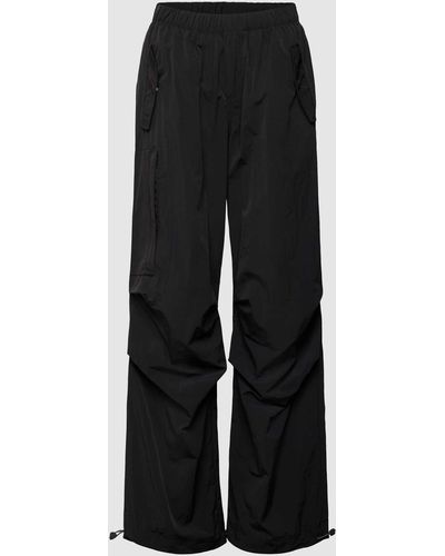 Tom Tailor Stoffen Broek Met Elastische Band - Zwart