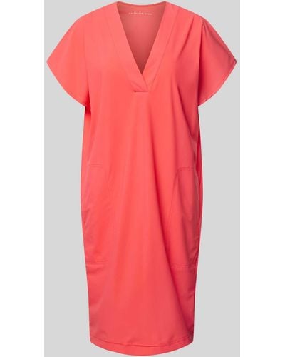 RAFFAELLO ROSSI Knielanges Kleid mit V-Ausschnitt Modell 'JOYCE' - Pink