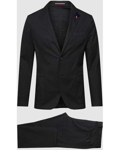 Tommy Hilfiger Anzug mit Strukturmuster Modell 'Garment' - Schwarz