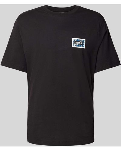 Michael Kors T-shirt Met Labeldetails - Zwart