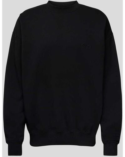 VTMNTS Oversized Sweatshirt mit Label-Stitching - Schwarz