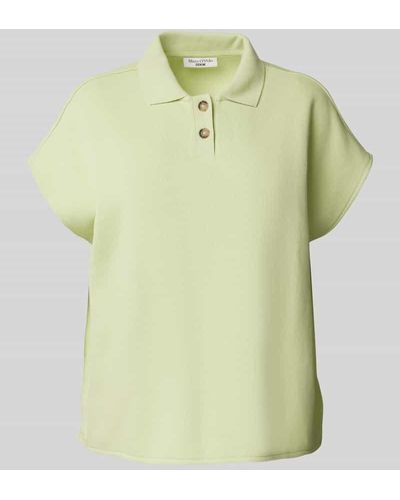 Marc O' Polo Poloshirt mit kurzer Knopfleiste - Grün