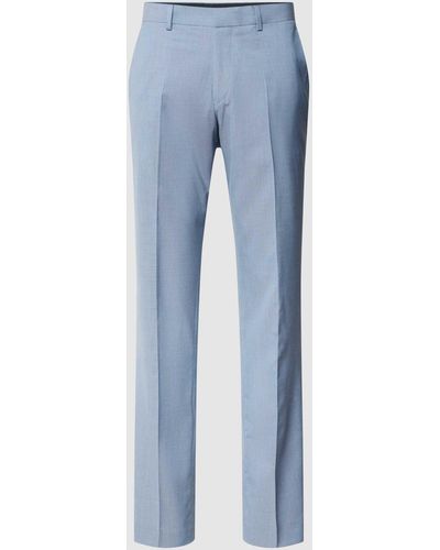 S.oliver Pantalon Met Fijn Motief - Blauw