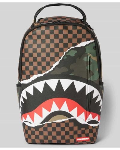 Sprayground Rucksack mit Camouflage-Muster Modell 'TEAR IT UP' - Grau