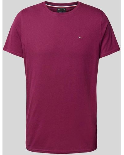 Tommy Hilfiger Slim Fit T-Shirt mit Rundhalsausschnitt - Pink