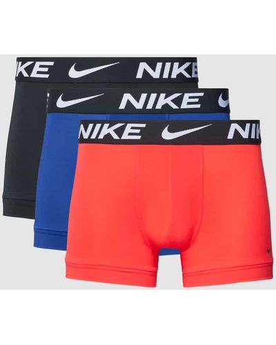 Nike Trunks mit Label-Detail im 3er-Pack - Rot