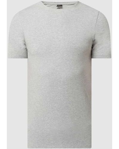 s.Oliver BLACK LABEL T-Shirt mit Stretch-Anteil - Grau