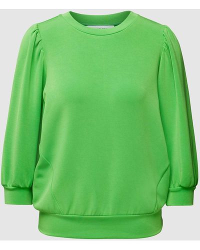 SELECTED Sweatshirt mit 3/4-Arm Modell 'TENNY' - Grün