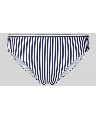 Esprit Bikini-Hose mit Allover-Streifenmuster Modell 'SILVANCE' - Blau