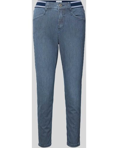 ANGELS Slim Fit Jeans mit Streifenmuster Modell 'Ornella sporty' - Blau