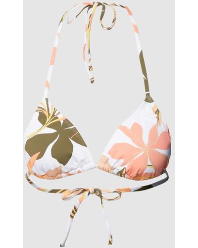 Roxy Bikini-Oberteil mit floralem Muster Modell 'BEACH CLASSICS' - Weiß