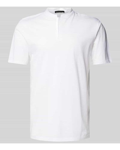 DRYKORN Poloshirt in unifarbenem Design Modell 'Louis' - Weiß