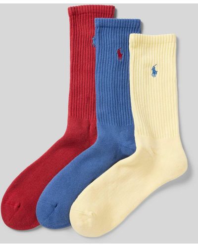 Polo Ralph Lauren Socken mit Logo-Stitching im 3er-Pack - Blau