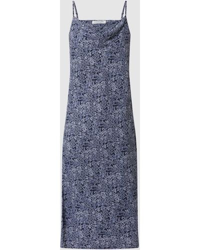 Rosemunde Midi-jurk Met Spaghettibandjes - Blauw