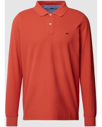 Fynch-Hatton Poloshirt Met Logostitching - Rood