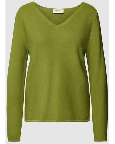 maerz muenchen Pullover mit lockerer Passform und unifarbenem Design - Grün