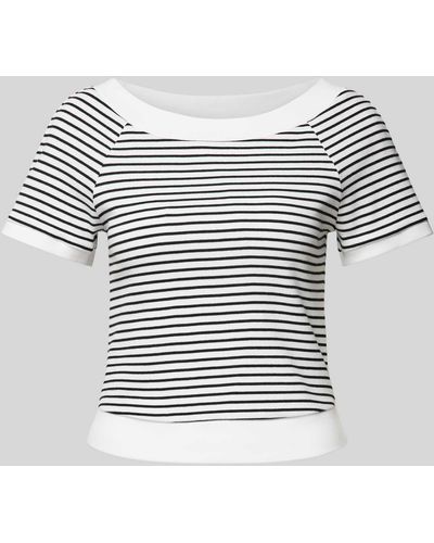 Zero T-shirt Met Streepmotief - Grijs