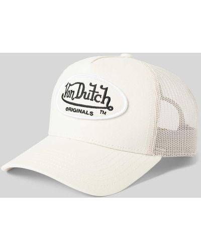Von Dutch Trucker Cap mit Label-Stitching Modell 'TRUCKER BOSTON' - Weiß