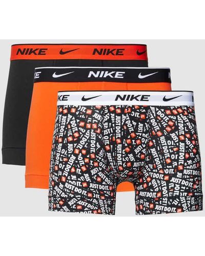 Nike Trunks mit elastischem Logo-Bund im 3er-Pack - Weiß