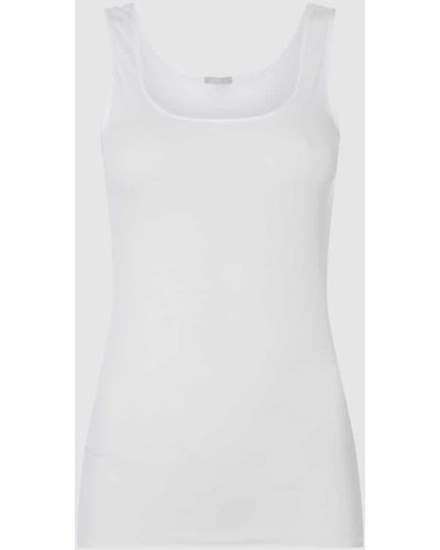 Hanro Unterhemd aus Baumwolle - nahtlos Modell Cotton Seamless - Weiß