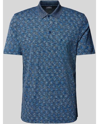 RAGMAN Regular Fit Poloshirt mit Brusttasche - Blau