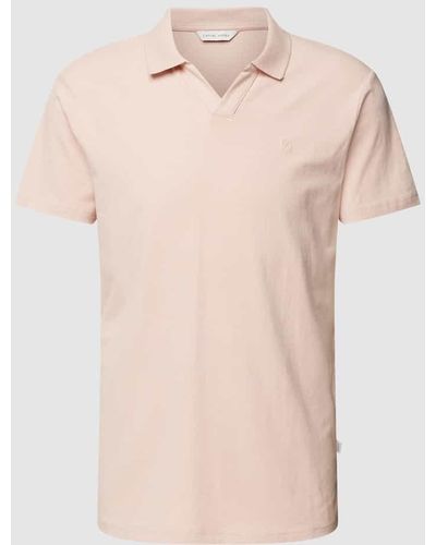 Casual Friday Poloshirt mit Logo-Stitching Modell 'THEIS' - Pink