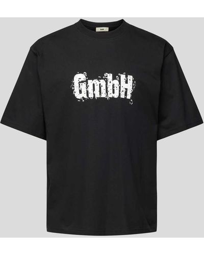 GmbH T-Shirt mit Label-Print - Schwarz