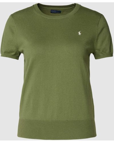 Polo Ralph Lauren Gebreid Shirt Met Logostitching En Ronde Hals - Groen