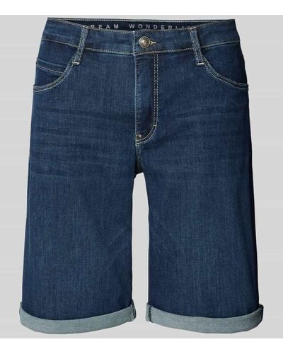 M·a·c Regular Fit Jeansshorts im 5-Pocket-Design - Blau