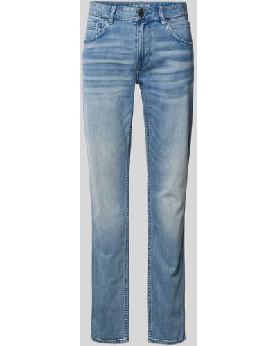 PME LEGEND Regular Fit Jeans Met Labeldetail - Blauw