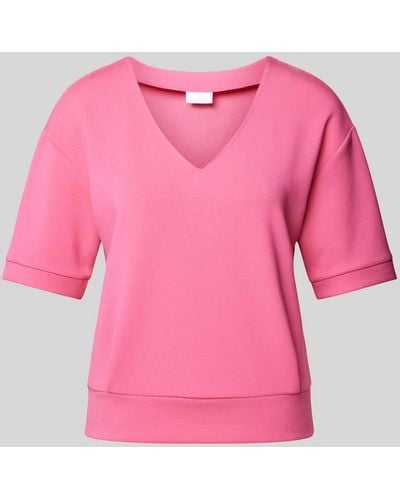 Sportalm T-shirt Met Afgeronde V-hals - Roze