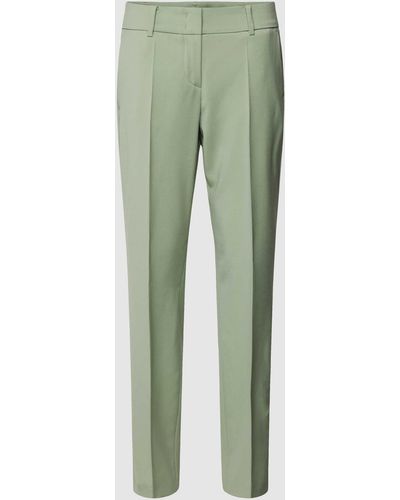 Windsor. Slim Fit Broek Van Scheerwol - Groen