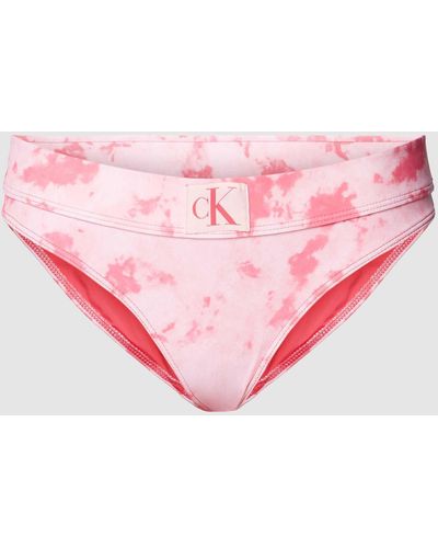 Calvin Klein Bikini-Slip mit Allover-Muster - Pink