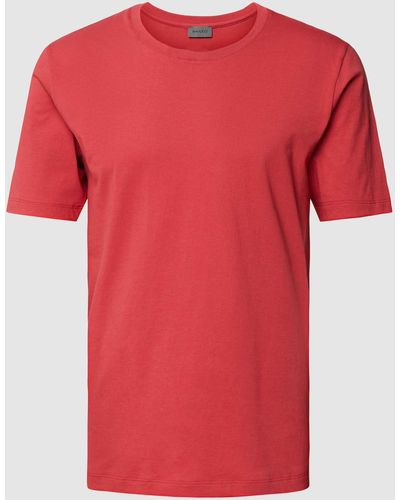Hanro T-Shirt mit Rundhalsausschnitt Modell 'Living Shirt' - Rot