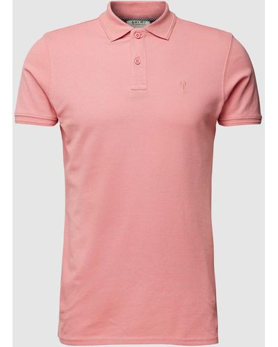 Shiwi Poloshirt mit kurzer Knopfleiste Modell 'justin' - Pink